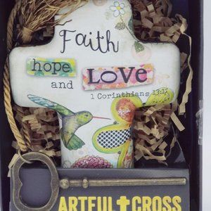 Demdaco Faith Hope And Love Artful Cross